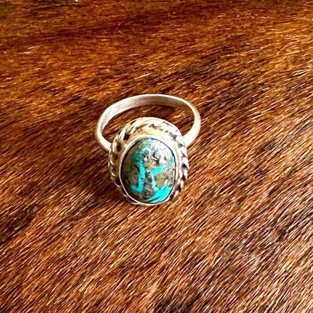 Sterling Silver and Royston Turquoise Ring